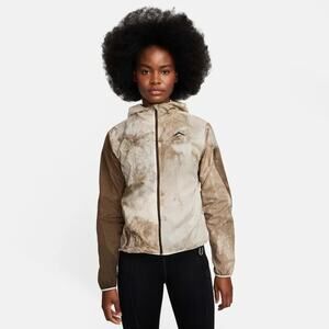 Women's XL Nike Trail Repel Running Rain Jacket Windbreaker Orewood Brown